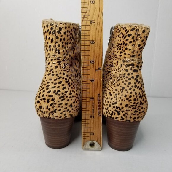 Dolce Vita Leopard Calf Hair 2" Block heel, Ankle Western Bootie Festival Sz 6 - Picture 3 of 11